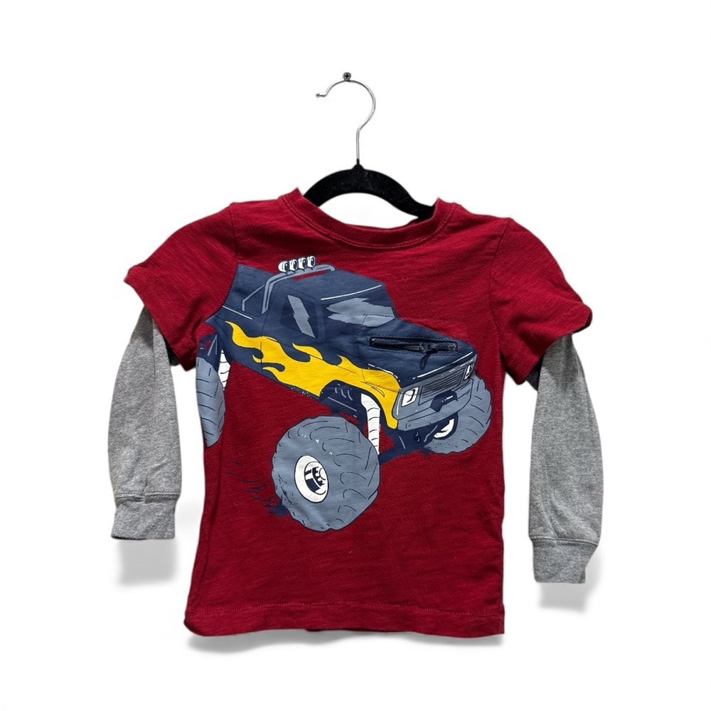 4/20 🎉 Carter’s Layered-Look Monster Truck Tee – Size 2T